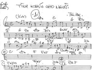 Tình Khúc Cho Người Sheet Nhạc đệm