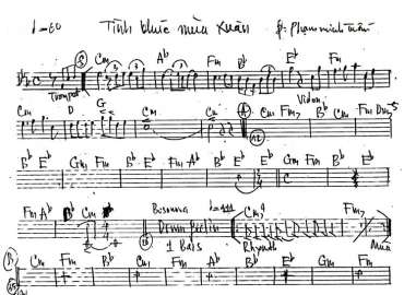 Tình Khúc Mùa Xuân Sheet Nhạc đệm