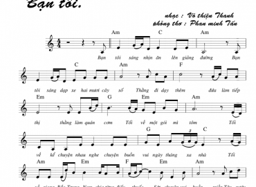 Bạn Tôi Sheet Nhạc