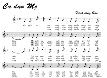 Ca Dao Mẹ Sheet Nhạc