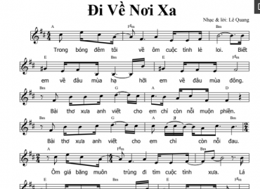 Đi Về Nơi Xa Sheet Có lời