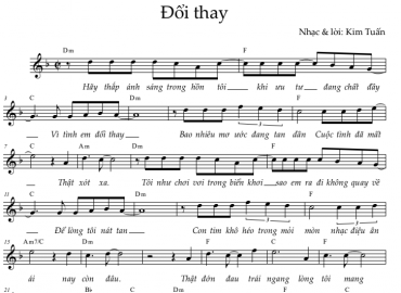 Đổi Thay Sheet Nhạc