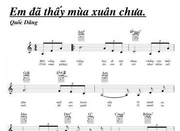 Em Đã Thấy Mùa Xuân Chưa Sheet Nhạc