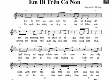 Em Đi Trên Cỏ Non Sheet Nhạc