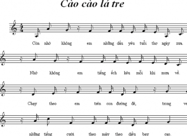 Cào Cào Lá Tre Sheet Nhạc