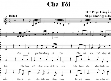 Cha Tôi Sheet Nhạc