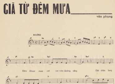 Giã Từ Đêm Mưa Sheet Nhạc