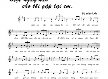 Một Ngày Nào Cho Tôi Gặp Lại Em Sheet Nhạc