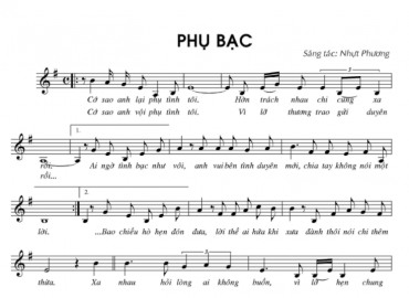 Phụ Bạc Sheet Nhạc