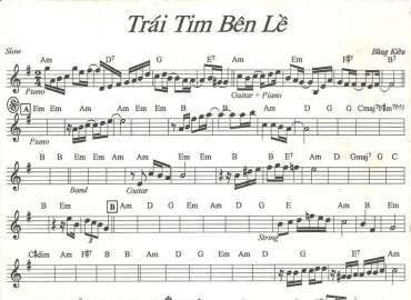 Trái Tim Bên Lề Sheet Nhạc đệm
