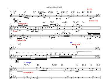 A Whole New World sheet