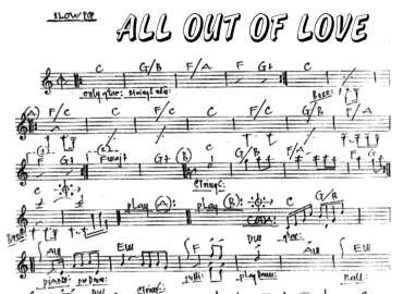 All Out Of Love sheet