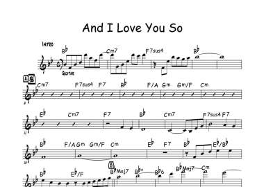 And T Love You So sheet