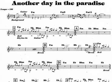 Another Day In The Paradise sheet