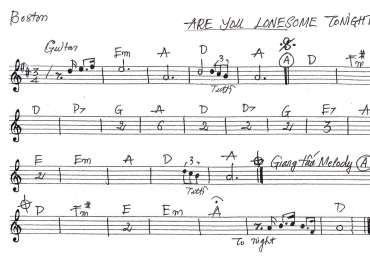 Are You Lonesome Tonight sheet