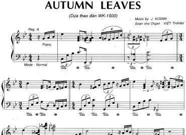 Autumn Leaves sheet