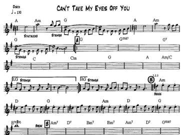 Can't Take My Eyes Off You sheet