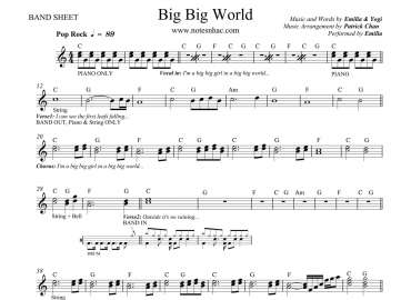 Big Big World Sheet 