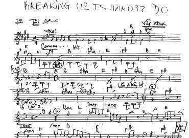 Breaking up is hardn do sheet