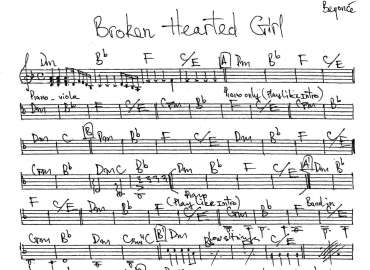 Broken hearted girl sheet