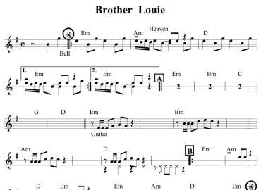 Brother louie sheet