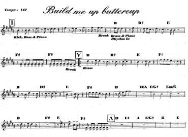 Build me up buttereup sheet