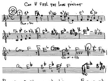 Can You Feel The Love Tonight sheet