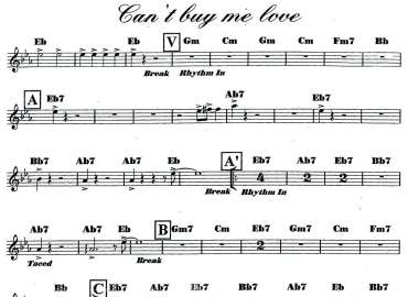 Can't Buy Me Love sheet