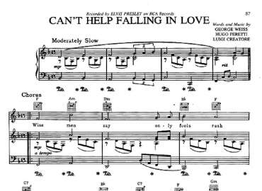 Can't Help Falling In Love sheet