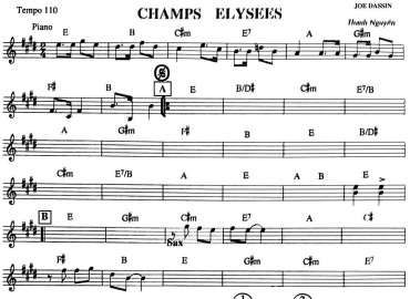 Champs Elysees sheet