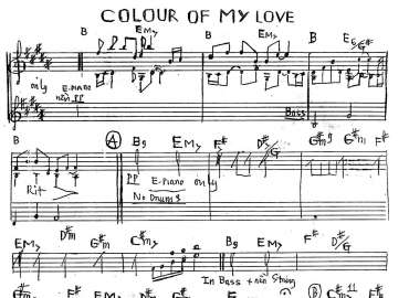Colour Of My Love sheet