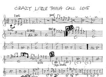 Crazy Litle Thing Call Love sheet