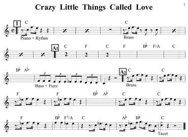 Crazy Little Things Called Love sheet