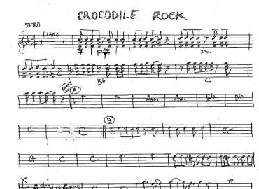 Crocodile Rock sheet
