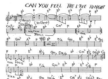 Can You Feel The Love Tonight sheet