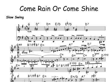 Come Rain Or Come Shine sheet