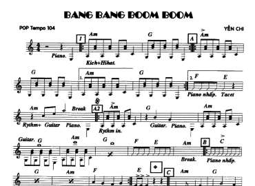 Bang Bang Boom Boom sheet