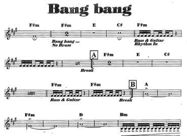 Bang Bang sheet 
