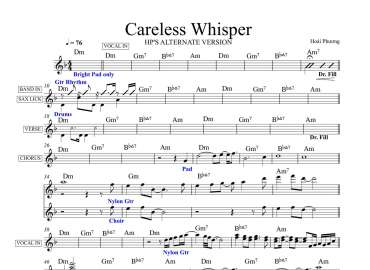 Careless Whisper sheet