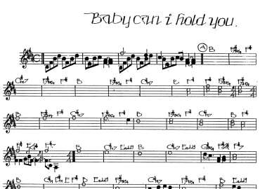 Baby can i hold you sheet