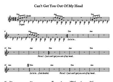 Can't Get You Out Of My Head sheet