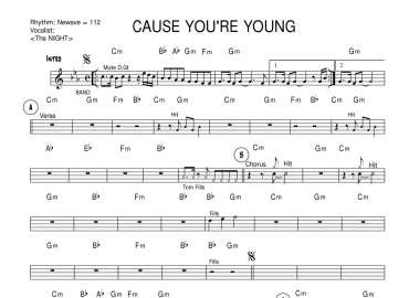 Cause You're Young sheet