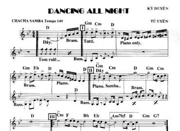 Dancing All Night sheet