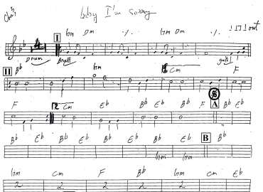 Baby I'am sorry sheet