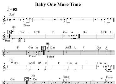 Baby one more time sheet