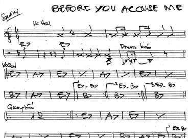 Beforc you accnse me sheet