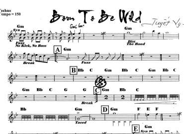 Bom to be wild sheet