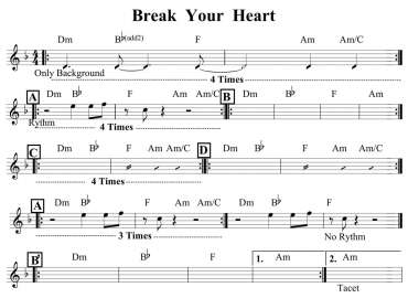 Break your heart sheet