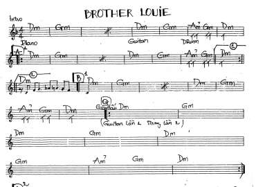 Brother louie sheet 
