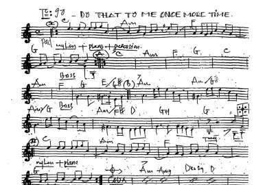 Do That To Me Once More Time sheet